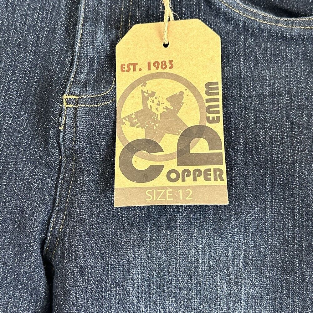 Copper Denim Blue Straight Leg Girls Size 12 NWT. Dark Wash Style 9CO2857 - Picture 5 of 16